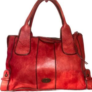 Fossil Leather Long Live Vintage 1954 Maddox Marlowe Satchel Tote